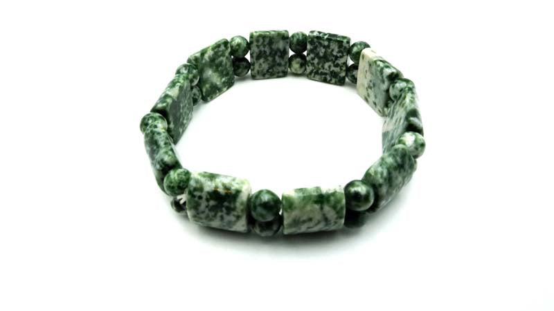 Green Spot Agate Tanker Bracelets