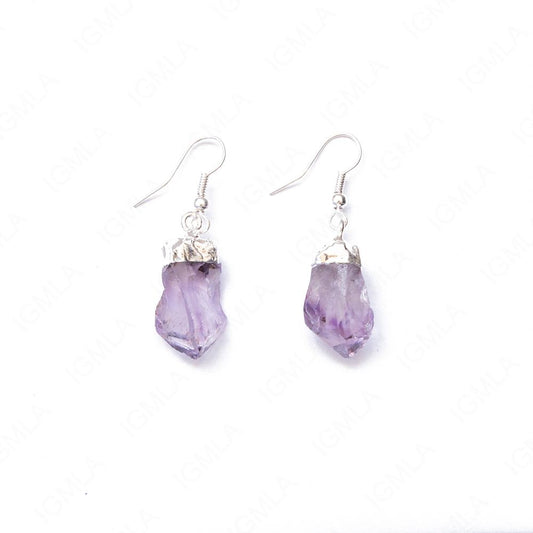 Amethyst Sp W/1 Point Earrings