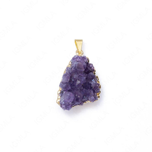 Small Amethyst Gp Druzy Pendants