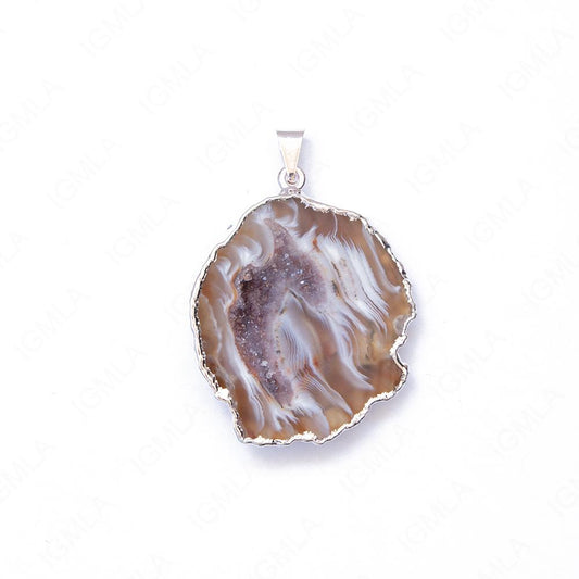 Low Geode w Slab Sp Pendants