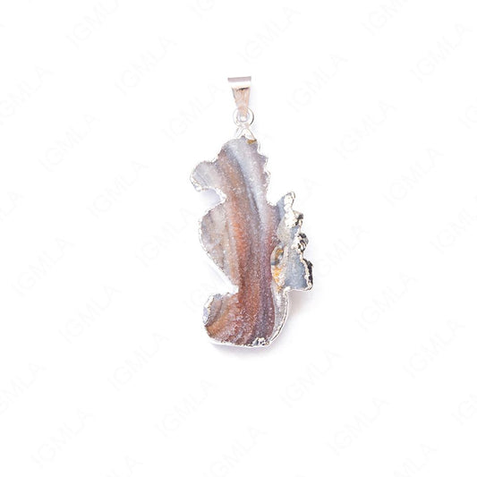 Natural Agate Druze Sp Seahorse Pendants