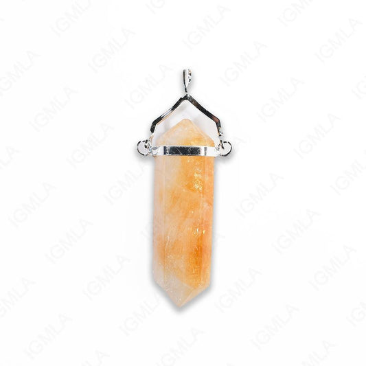 Citrine With Balance Sp Double Terminated Pendants