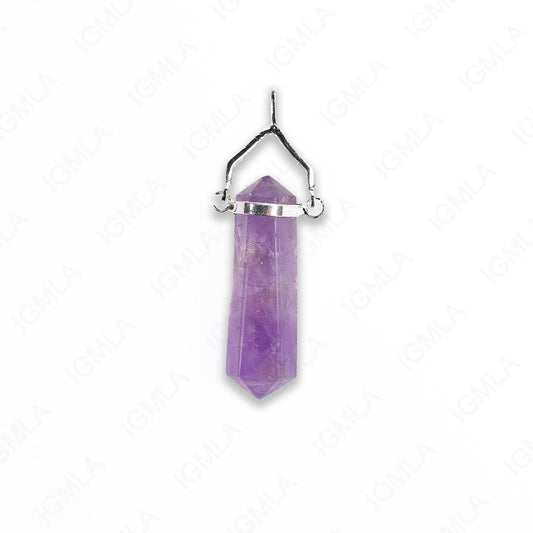 Amethyst With Balance Sp Double Terminated Pendants