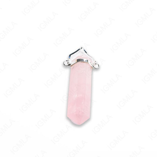 Rose Quartz With Balance Sp Double Terminated Pendants