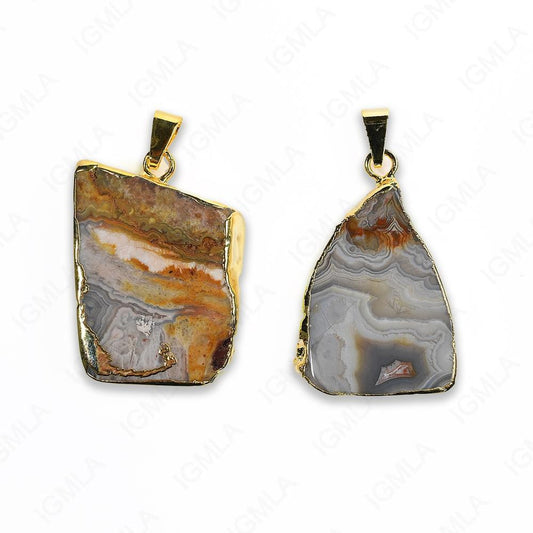 Mixed Lace Agate Pendants