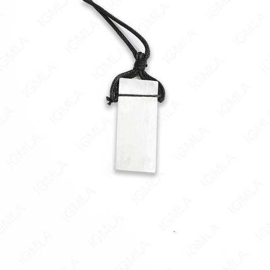 Selenite WithLeather String Necklace