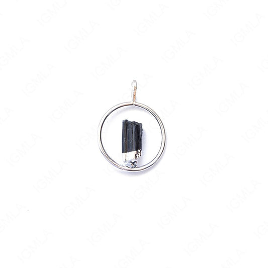 Metal Ring Pendants With Balance Tourmaline