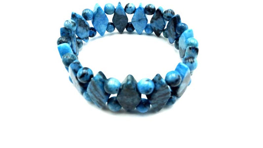 Blue Amazonite Jasper (Dyed) Bracelets