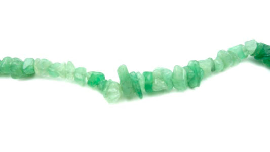 36 inch Green Aventurine Chip Beads