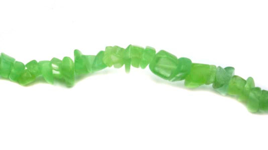 36 inch Green Fiber Optic Chip Beads