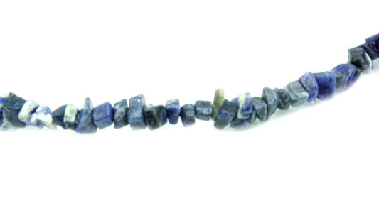 36 inch Natural Sodalite Chip Beads