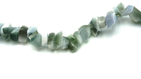 36 inch Grey Fiber Optic Chip Beads