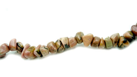 36 inch Chip Rhodonite Beads