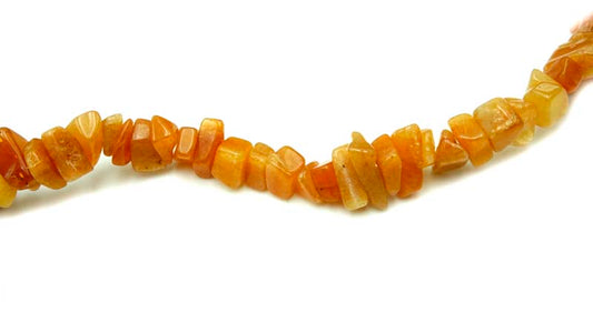 36 inch Chip Red Aventurine Beads