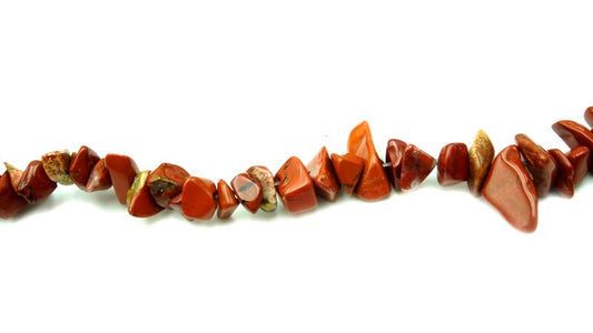 36 inch Chip Red Jasper Beads