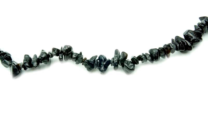 36 inch Chip Black Tourmaline Beads