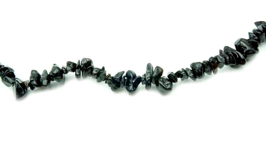 36 inch Chip Black Tourmaline Beads