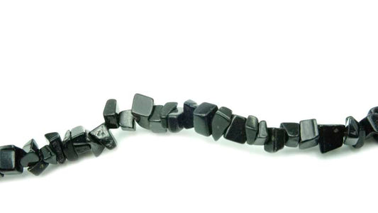 36 inch Chip Black Onyx Beads
