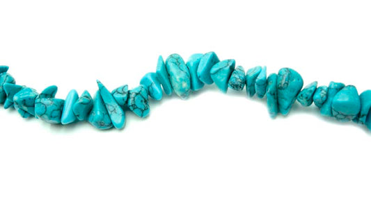 36 inch Chip Immitation Turquoise Beads