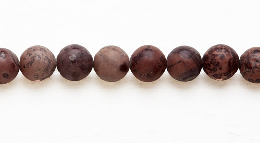 16 inch 10 M.M. Red Picture Jasper Round Beads