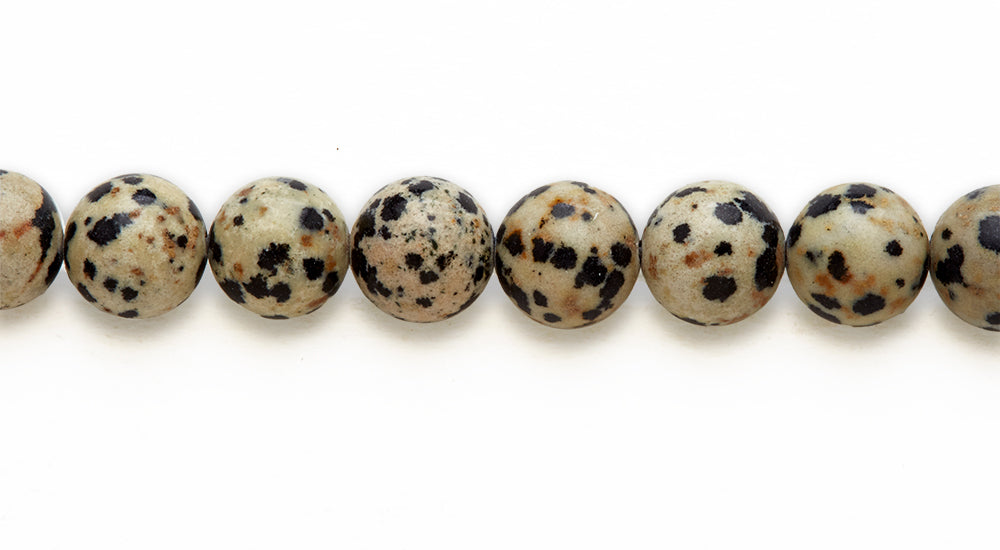 16 inch 10 M.M. Dalmation Japser Round Beads