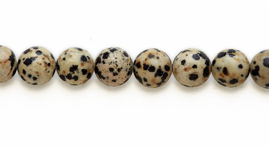 16 inch 10 M.M. Dalmation Japser Round Beads