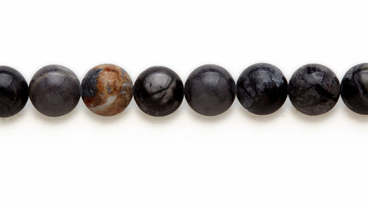 16 inch 10 M.M. Picasso Jasper Round Beads