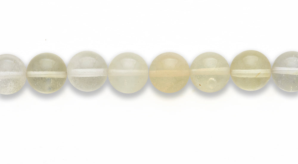 16 inch 10 M.M. Pineapple Quartz (G) Round Beads