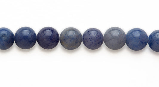16 inch 10 M.M. Blue Aventurine Round Beads
