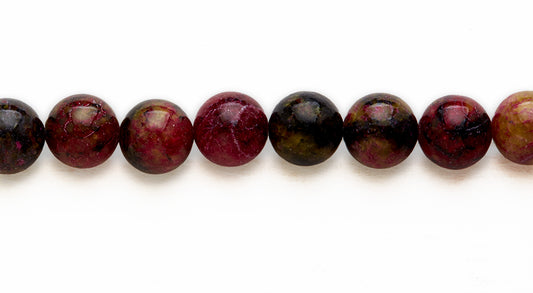 16 inch 10 M.M. Red Trutle Jasper Round Beads
