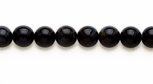 16 inch 10 M.M. Blue Tiger Eye Round Beads