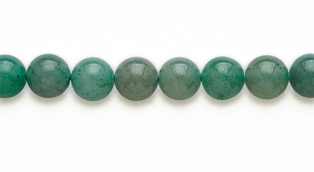 16 inch 10 M.M. Green Aventurine Round Beads