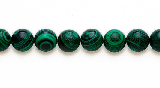 16 inch 10 M.M. Syn. Malachite Round Beads