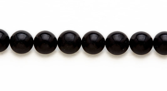 16 inch 10 M.M. Black stone Round Beads