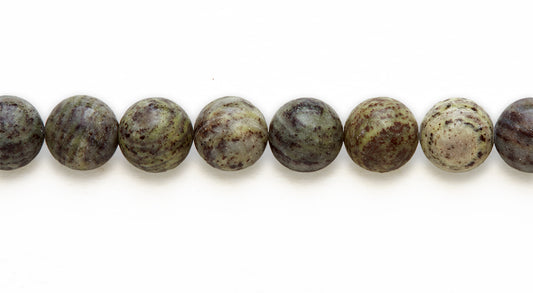 16 inch 10 M.M. Feldspar Jasper Round Beads