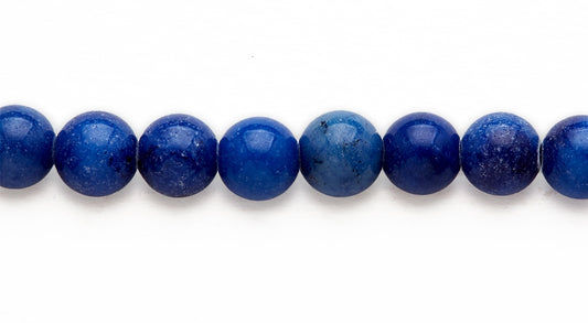 16 inch 10 M.M. Lapis Fossil Round Beads