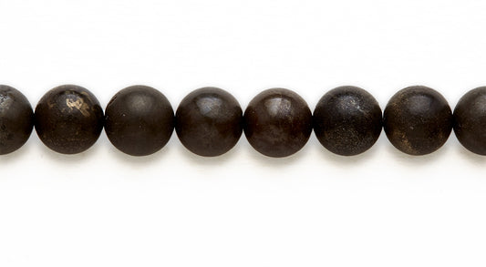16 inch 10 M.M. PYRITE Round Beads