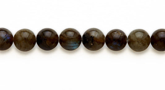 16 inch 10 M.M. Madagascar Labradorite Round Beads