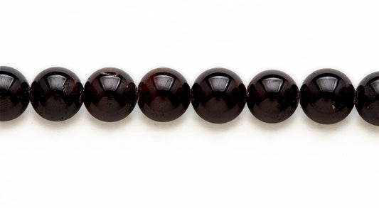 16 inch 10 M.M. Garnet Round Beads