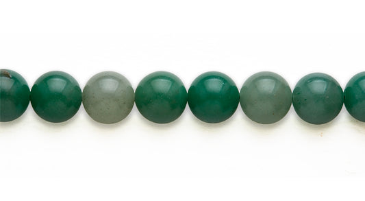 16' 14 M.M. Green Aventurine Round Beads