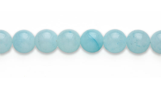 16 inch 14 M.M. Yellow Jade Round Beads