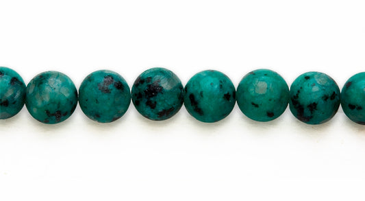 16 inch 14 M.M. Dyed Kiwi Emerald Round Beads