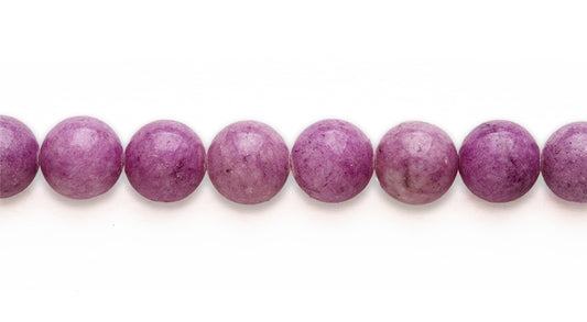 16 inch 14 M.M. Purple stone Round Beads