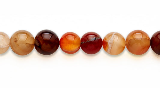 16 inch 14 M.M. Asstorted Agate Round Beads