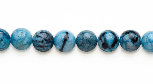 16 inch 14 M.M. Blue Amazonite Jasper (D) Round Beads