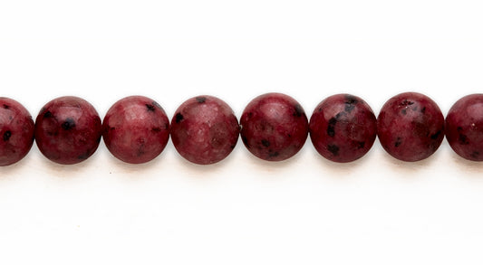 16 inch 14 M.M. Kiwi Ruby (D) Round Beads