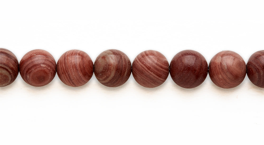 16 inch 14 M.M. Wood Grain Round Beads