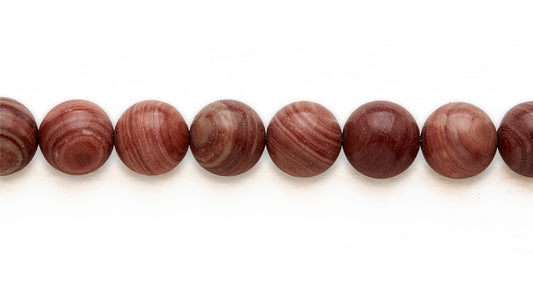 16 inch 14 M.M. Wood Grain Round Beads