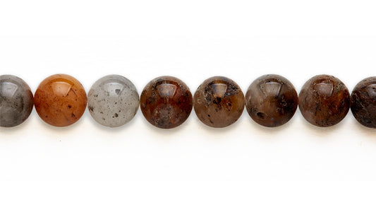 16 inch 14 M.M. Rustic Quartz Round Beads