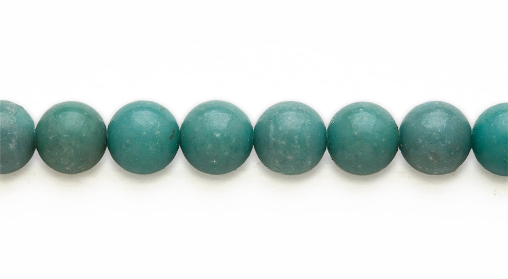 16 inch 14 M.M. Green Stone Round Beads